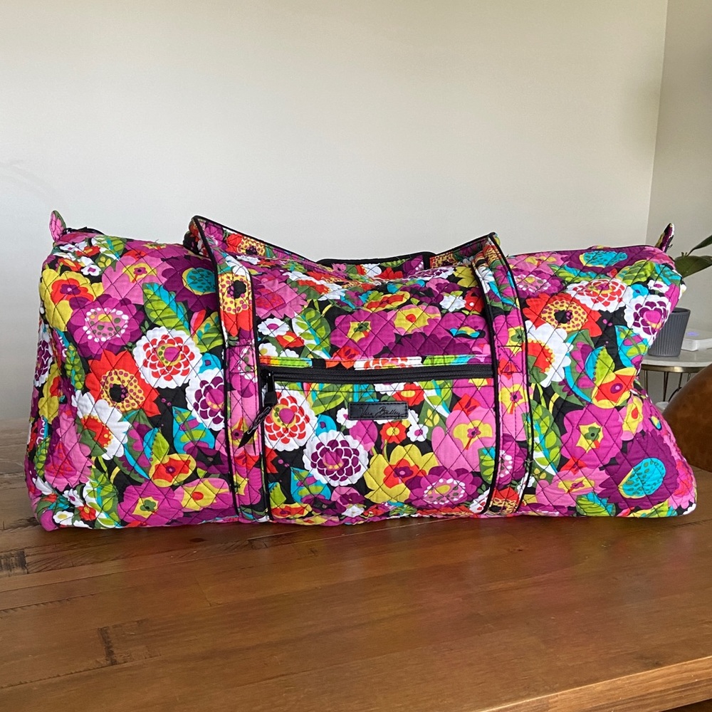 Vera Bradley floral duffle travel bag
